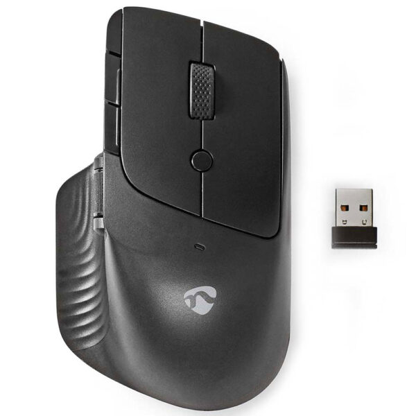 Nedis Ergonomisk Trådløs Mus m/6 knapper (1600DPI)