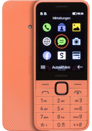 Nokia 215 4G Mobiltelefon - 2,8" Dual-SIM, 128MB RAM, 64MB - USB-C - Orange