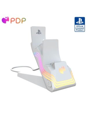 PDP Afterglow Wave - Dual Charger White - Wired - Sony PlayStation 5