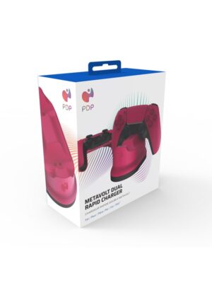PDP Metavolt Dual Charger - Cosmic Red - Wired - Sony PlayStation 5