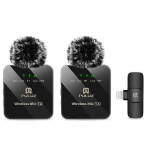 PULUZ™ - Professionel Trådløs Mikrofon (Lightning) 2 Stk. - Sort