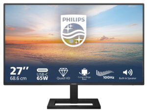Philips 27E1N1600AE/00 Serie 1000 PC Skærm - 27", 2560x1440@100Hz, IPS, 1ms, HDMI, USB-C - Sort