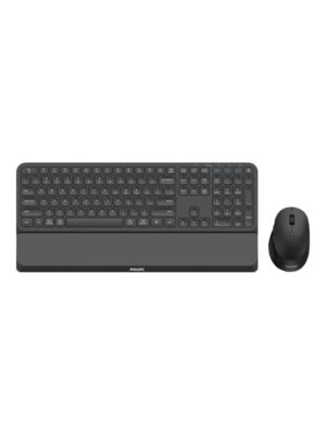 Philips 6000 series SPT6607B - keyboard and mouse set - QWERTY - Tastatur & Mus sæt - Nordisk - Sort