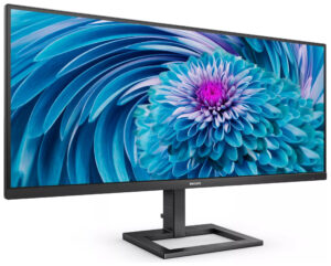 Philips E Line 346E2LAE/23 Skærm - 34" (Wide Quad HD), 3440x1440, 100Hz, 1ms, USB-C - Sort