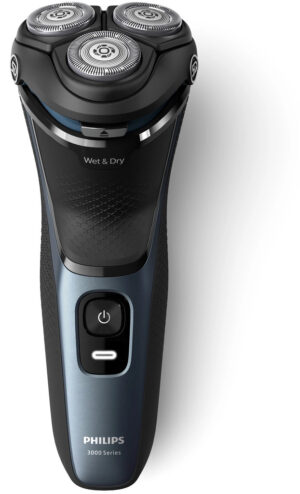 Philips Series 3000 Wet & Dry Barbermaskine - 3 Hoveder, USB-A - Marineblå