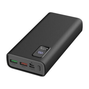 Powerbank 20000mAh | 22.5W | QC 3.0 | USB-C & USB-A | Sort