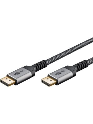 Pro Displayport 1.4 Sleeved - Skærmkabel - 3m - Sort
