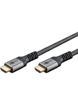 Pro HDMI 2.1 Sleeved - Skærmkabel - 1m - Sort