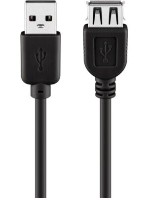 Pro USB 2.0 Hi-Speed extension cable black