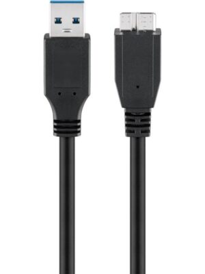 Pro USB-A USB Micro-B 3.0 - 3m - Sort