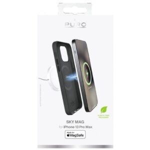 Puro Iphone 13 Pro Max Skymag Cover Leather Look, Black Mobilcover