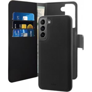 Puro Samsung Galaxy S22 Ecoleather Wallet Detach, Black Mobilcover