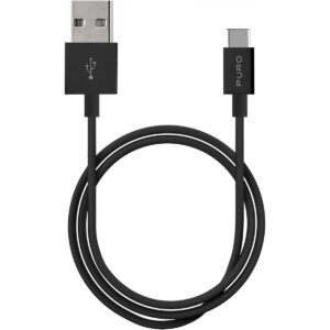 Puro Usb-a Usb-c Cable White 1m, Black Kabel