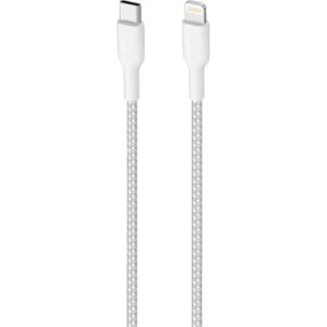 Puro Usb-c Lightning Fabric Cable W kevlar 2m, White Kabel