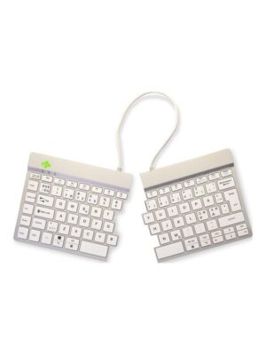 R-Go Tools R-Go Split Break - keyboard - with integrated break indicator - QWERTY - Nordic - white - Tastatur - Nordisk - Hvid