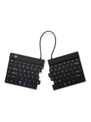 R-Go Tools R-Go Split Break - keyboard - with integrated break indicator - QWERTY - US - black - Tastatur - Amerikansk engelsk - Sort