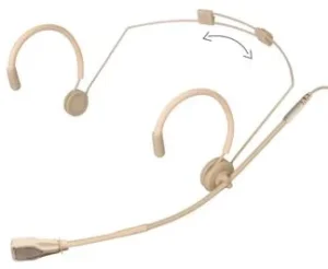 Scanmic HS8013-D4 Headset med Shure/JTS 4pol mini XLR stik (Nyre) - Beige