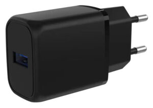 SiGN Væglader USB-A (QC 3.0) 18W - Sort