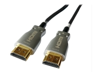 Sinox - High Speed - HDMI-kabel med Ethernet - HDMI han til HDMI han - 50 m - fiberoptik - sort - 4K support
