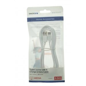 Sinox One USB-C white 2m Ledning