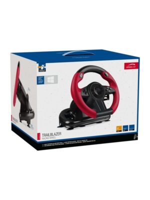 Speed-Link Trailblazer Gaming Steering Wheel - Black/Red - Wired Controller - Sony PlayStation 4