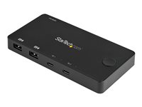 StarTech.com 2 Port USB C KVM - 4K 60Hz HDMI - Compact UHD Desktop KVM w/USB Type C Cables - Bus Powered MacBook ThinkPad KVM / audio-switch Desktop