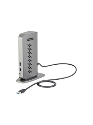 StarTech.com USB-C USB-A Dock - Hybrid Universal USB 3.0 Laptop Docking Station - Dual Monitor 4K 60Hz HDMI/DisplayPort - 6xUSB Type-A/GbE - docking station - USB - 2 x HDMI 2 x DP - GigE