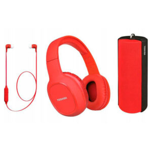Toshiba Triple Pack HSP-3P19-II Bluetooth Høretelefoner + Højttaler (Rød)