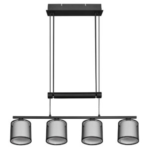 Trio Burton Pendel Lampe - 82,5cm (28W) Mat Sort