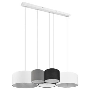 Trio Hotel Pendel Lampe m/5 Dele (42W) Sort/Hvid