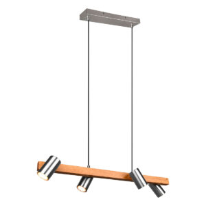 Trio Marley Pendel Lampe - 80cm (35W) Stål/Træ