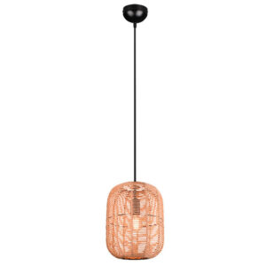 Trio Runa Pendel Lampe - 25cm (40W) Mat Sort/Sisal