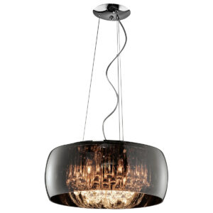 Trio Vapore Pendel Lampe m/6 Pærer (42W) Smoked/Chrome