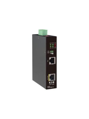 Tripp Lite Eaton Series Industrial Gigabit Ethernet PoE injector 60W PoE++ 802.3bt Midspan -40C to +75C IP30 housing Dual 24~57VDC DIN rail 1 Port
