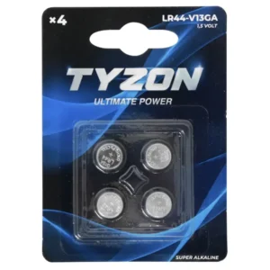 Tyzon LR44/V13GA alkaline-batterier 4-pak