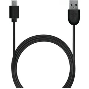 USB-A USB-C cable, 1m, Black Ledning