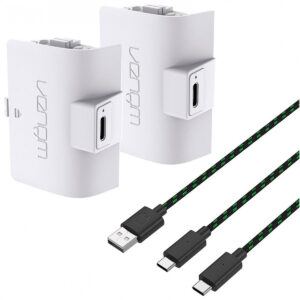 Venom Batterier t/Controller - 2x1100mAh (Xbox One/Xbox Series X/S) 3m Kabel - Hvid