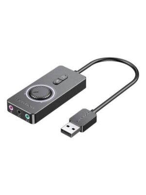 Vention External USB 2.0 audio card 1m (black)
