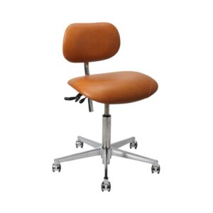 Vermund VL66 Kontorstol SH: 44-64 cm - Krom/Cognac Læder