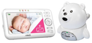 Vtech Babyalarm med Kamera, Bjørn - 17 timer, 50 meter - Hvid