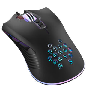 XO M3 Wolf Gaming mus m/RGB - Sort