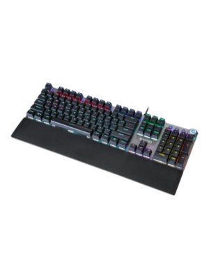 iBOX AURORA K-3 - keyboard - QWERTY - black silver (US International Layout) - Tastatur - Sølv