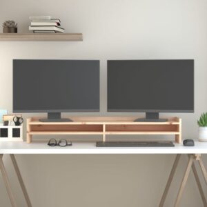vidaXL skærmholder 100x24x16 cm massivt fyrretræ