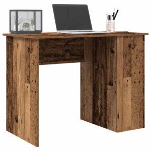 vidaXL skrivebord 100x55x75 cm konstrueret træ gammelt træ