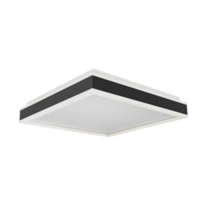 38W LED Designer Lampe - 4000K, Sort, Firkantet - Kulør : Neutral