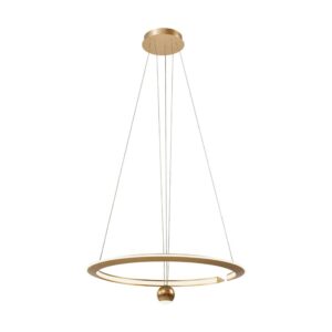 45W LED Pendel Lampe - 620x1200mm, Justerbar, 4000K, Børstet Guld - Kulør : Neutral