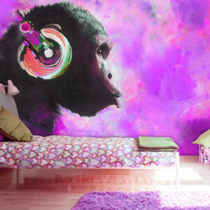 ARTGEIST Fototapet - World of Sound, abe med headset (flere størrelser) 150x105