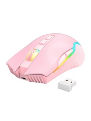 ONIKUMA CW905 Wireless - Gaming Mus - Optisk - 7 knapper - Pink med RGB