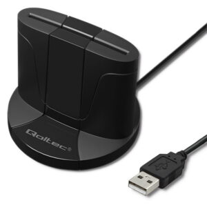 Qoltec SCR-0632 Smartkortlæser - USB 2.0 - Sort