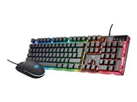 Trust Gaming GXT 838 Azor Gaming Combo Tastatur og mus-sæt 3-area multicolor Kabling